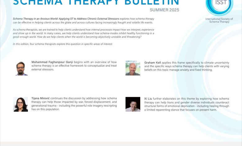 مقاله تازه دکتر محمد فغان پور گنجی در بولتن تخصصی انجمن بین المللی طرحواره درمانی (ISST)